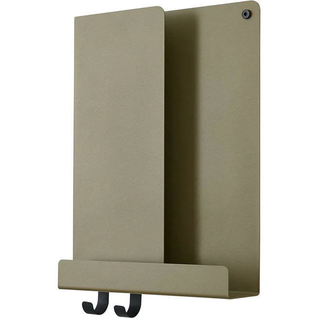 Photo of Folded Shelves Xs, Olive - Wall shelves - Johan van Hengel - Black - Metal