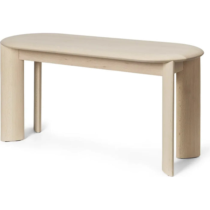 Photo of Bevel Bench - Bænk - White Oiled Beech - W90 X H45 X D35 Cm