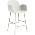 Form Bar Armchair 65 Cm Full Upholstery Light Grey Steel
