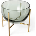 Thumbnail photo of Echasse Series - Bowl Smoke/brushed Brass, Small - Serveringsskålar - Theresa Rand - Glas/metall