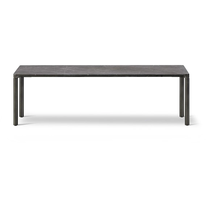 Photo of Piloti Stone Table 6745 By Hugo Passos - Sofabord - Grey Pietra (kendzo) Marble - W120 X D39 X H35 Cm