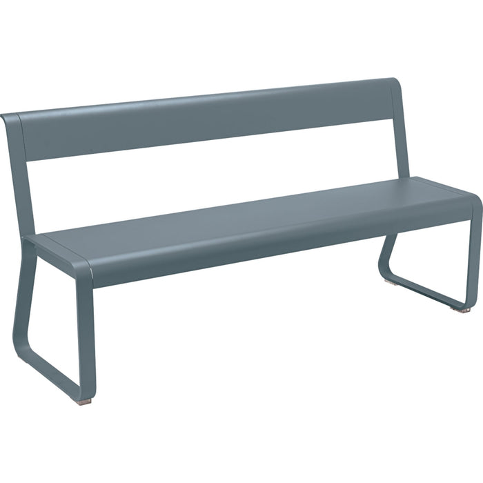 Bellevie Bench With Backrest Storm Grey - Garden Benches - Pagnon & Pelhaître - Grey - Metal