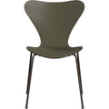 Thumbnail photo of 3107 Seven, coloured box, Venetian Red, Underframe Brown Bronze - Dining chairs - Arne Jacobsen - Red - Metal/wood