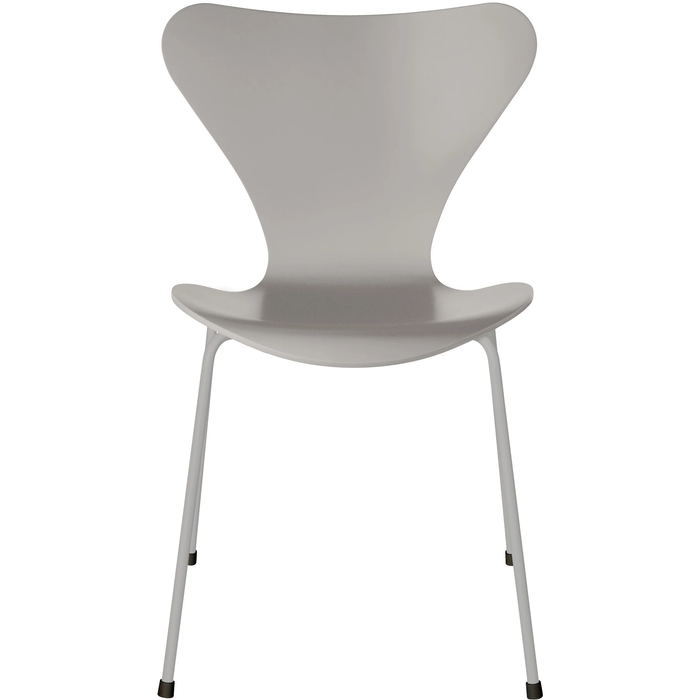 Photo of Sjuan 3107 Nine Grey Lacquered/nine Grey - Dining chairs - Arne Jacobsen - Grey - Metal/wood