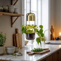 Thumbnail photo of Led Pendant Light Gold Finished Glass