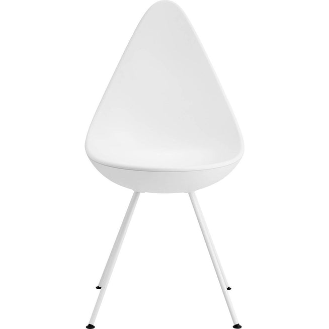 Photo of 3110 Droppen - Unclad, White, matching powder-coated steel - Dining chairs - Arne Jacobsen - White - Metal/plastic