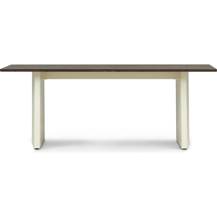 Photo of Panel Table 90 X 200 Cm Cream Dark Brown - Matbord - Simon Legald - Brun - Metall/trä