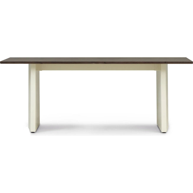 Photo of Panel Table 90 X 200 Cm Cream Dark Brown - Matbord - Simon Legald - Brun - Metall/trä