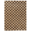 Thumbnail photo of Check Wool Jute Rug - Gulvtæppe - 140 X 200 - Coffee/natural - W140 X D1 X H200 Cm