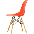 Eames Plastic Chair Dsw - 03 Poppy Red - Golden Maple - Matstolar - Charles & Ray Eames - Röd - Metall/trä/plast