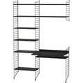 Thumbnail photo of String Floor Headboard 200, Black, 2-pack - Shelving - Nils Strinning - Black - Metal