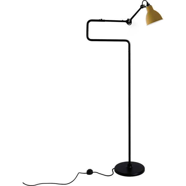 Photo of Lampe Gras N°411 - Gulvlampe - Black/yellow - Double Elbow: 36 - 72 X Rod: 20 X Bar: 105 + 16 Cm