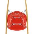 Eames Plastic Armchair Rar - 03 Poppy Red - Chrome Base - Golden Maple - Matstolar - Charles & Ray Eames - Röd - Metall/trä/plast