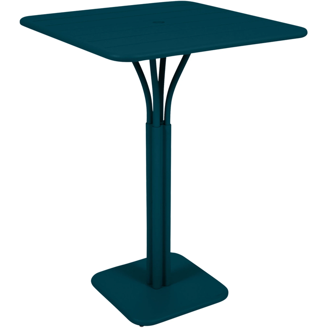 Photo of Luxembourg High Table Acapulco Blue 21 - Outdoor Dining Table - Frédéric Sofia - Blue - Metal