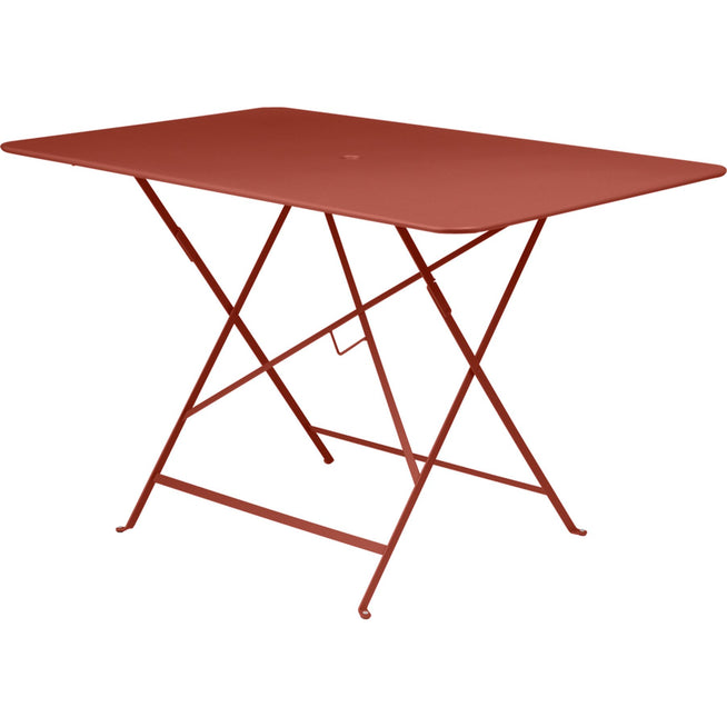 Photo of Bistro Table 117 x 77 cm, Red Ochre - Outdoor dining table - Red - Metal
