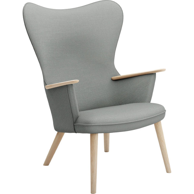 Photo of Carl Hansen - Ch78 Armchair, White Oiled Oak, Fabric Group 3 Fiord