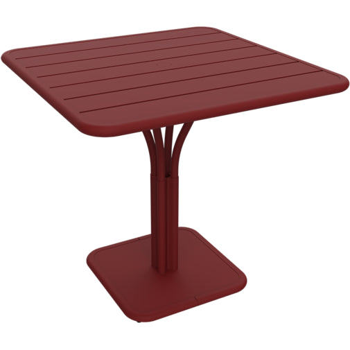 Photo of Luxembourg Pedestal Table 80x80 cm Chile 43 - Outdoor Dining Table - Red - Metal