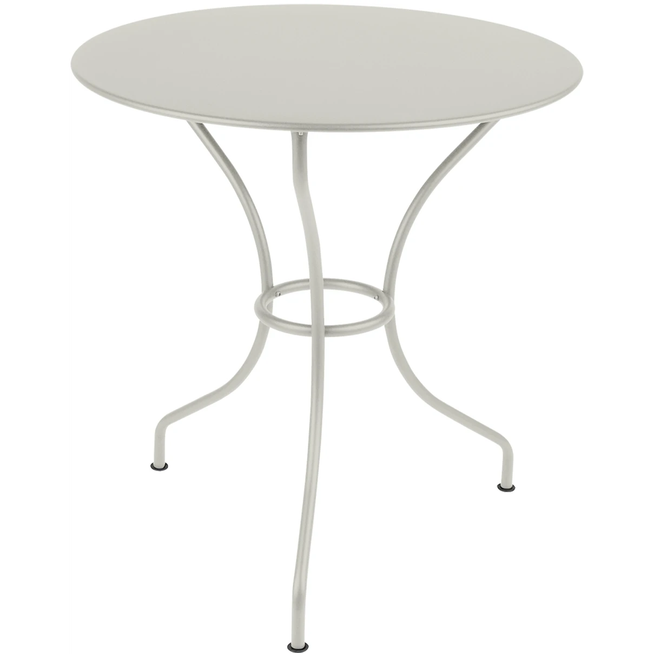Photo of Opéra+ Pedestal Table Ø 67 cm, Clay Grey - Outdoor Dining Table - Green, Grey - Metal
