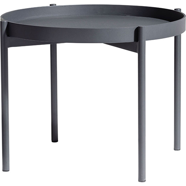 Photo of Saltö Lounge Table Small, Charcoal Grey Aluminium Frame - Outdoor Coffee Table - Matilda Lindblom - Black - Metal