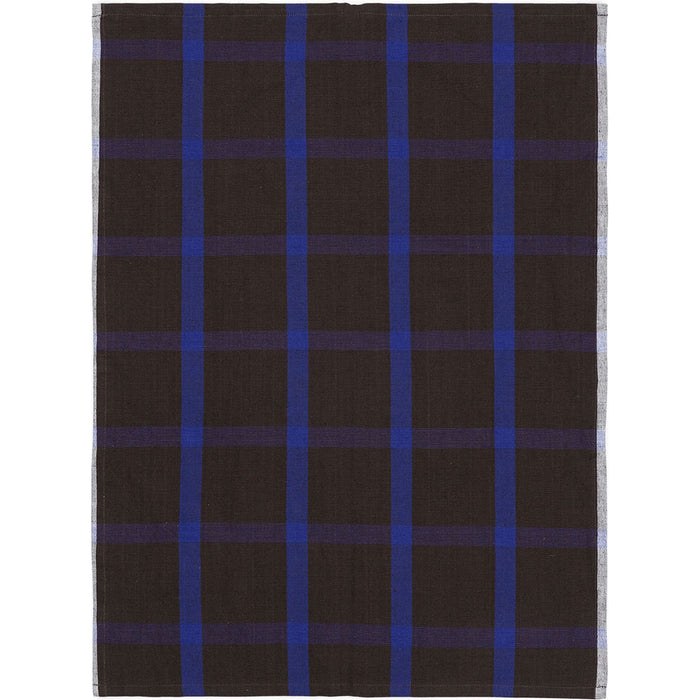 Photo of Hale Tea Towel - Viskestykke - Chocolate/bright Blue - W50 X H70 Cm