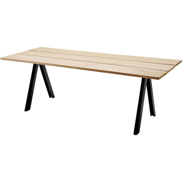 Photo of Overlap Table, Western Red Cedar Fsc Mix, Steel / Anthracite Black - Matbord Utomhus - Taf Studio - Grå - Metall/trä