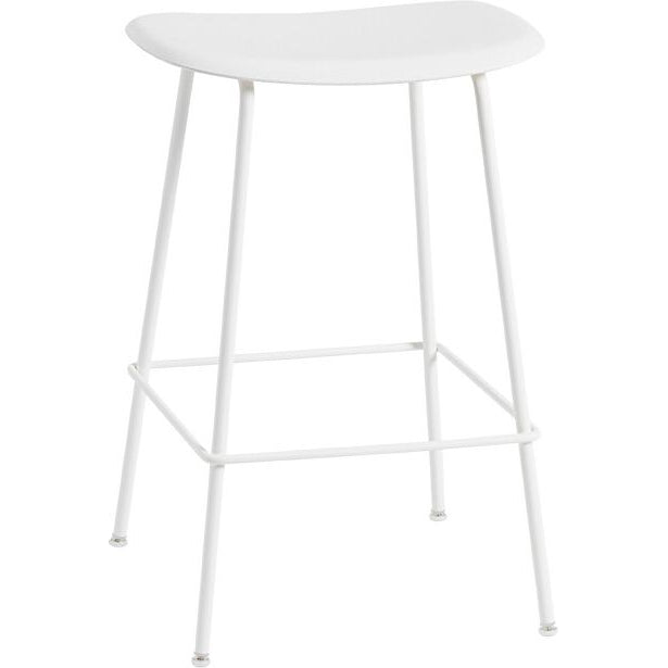 Photo of Fiber Bar Stool, Tube Base, H:65cm, Natural White/white - Barstolar & Barpallar - Iskos-berlin - Vit - Metall/syntetiskt