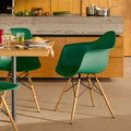 Eames Plastic Armchair Daw - 56 Granite Grey - Dark Maple - Matstolar - Charles & Ray Eames - Grå - Metall/trä/plast