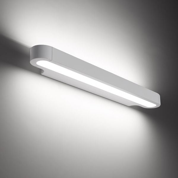 Photo of Talo 60 LED Wall Lamp Glossy White, Non Dimmable - Wall Lamps - Neil Poulton - White