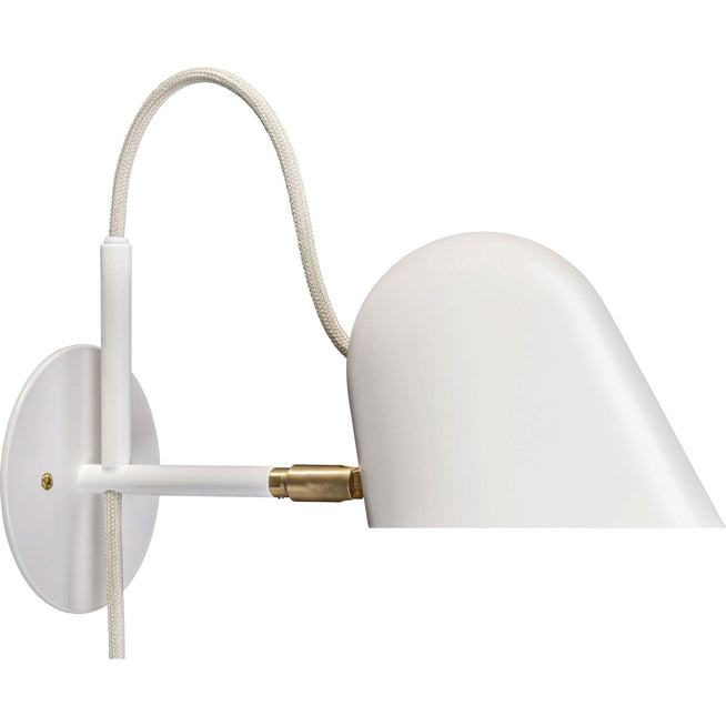 Photo of Streck Wall Lamp - White with Cable - Bedside Lamps - Joel Karlsson - White