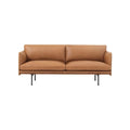 Outline Sofa 2-seater, Silk Leather Black - Soffor - Anderssen & Voll - Svart