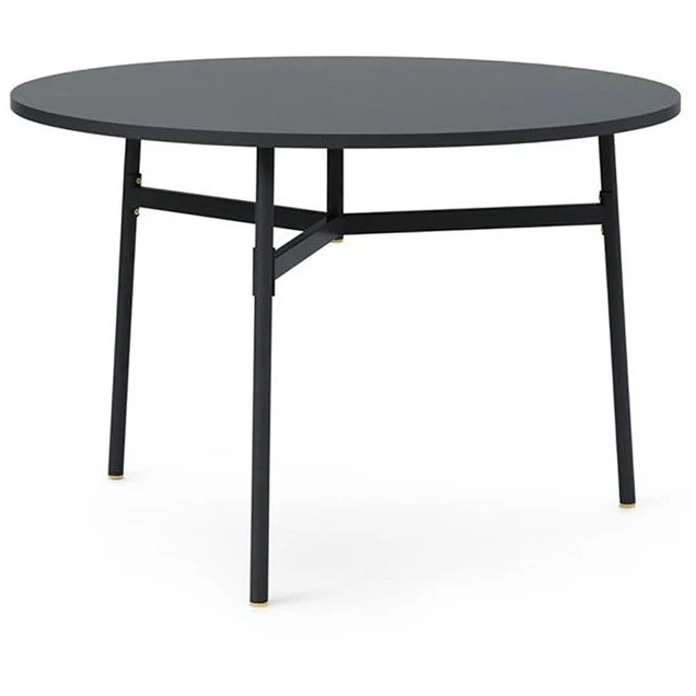 Photo of Union Table - Round - Dining Table - Black - Ø110 - Ø: 110 x H: 74.5 cm