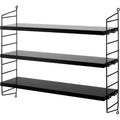 Thumbnail photo of String Pocket, Black stained Ash/black - Wall shelves - Nils Strinning - Wood-coloured, white - Metal/wood