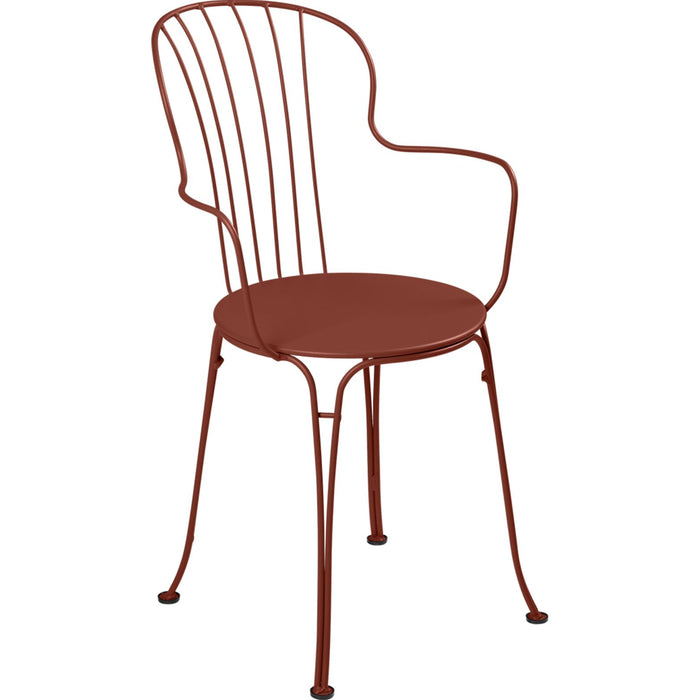 Photo of Opéra+ Armchair, Red Ochre - Outdoor dining chairs - Red - Metal