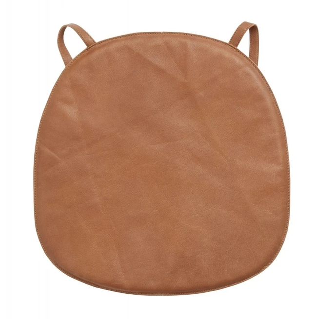 Photo of Skin Leather Seat Cushion for Chair - Brown