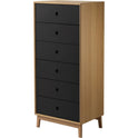 A87 Butler High Chest of Drawers - Oak /