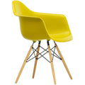 Eames Plastic Armchair Daw - 34 Mustard - Ash Honey Tone - Matstolar - Charles & Ray Eames - Gul - Metall/trä/plast