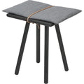 Thumbnail photo of Georg Stool Black Lacquered - Stools - Christina Liljenberg Halstrøm - Black - Leather/wood/wool