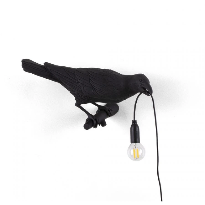 Photo of Bird Lamp Looks Right, Black Outdoor
