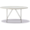 Thumbnail photo of Jg Table 6568 By Jørgen Gammelgaard - Spisebord - Ivory Quartz / Polished Stainless Steel - Ø140 X H72 Cm