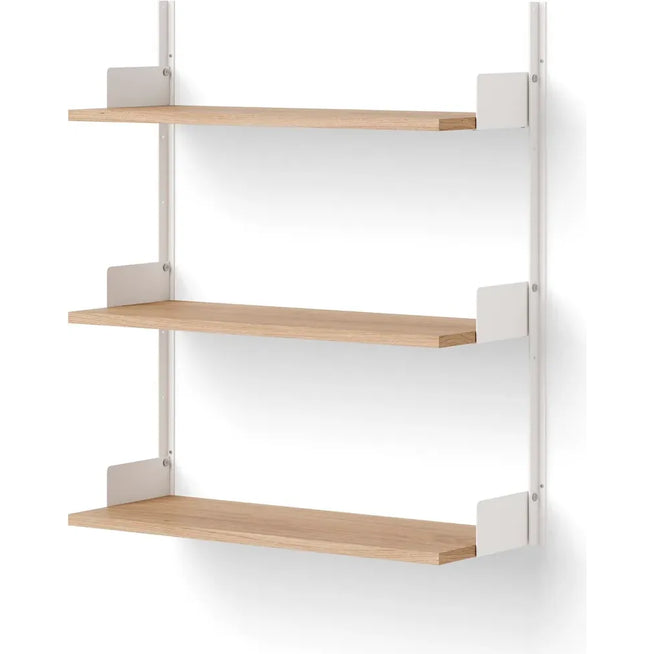 Photo of New Works Wall Shelf - Hylde - 90 - Oak / White - H90 X W83.5 X D30.5 Cm