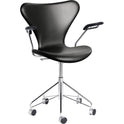 3217 Sjuan - Upholstery, Leather, Natural - Desk chairs - Arne Jacobsen - Beige