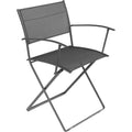 Thumbnail photo of Plein Air Armchair, Storm Grey - Outdoor dining chairs - Pascal Mourgue - Grey - Metal/textile material