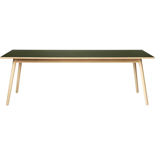 Photo of C35c Dining Table 95x220 Cm Olive Green-oak Nature Lacquered