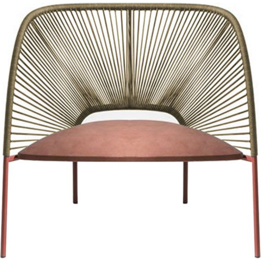 Yumi Armchair with Woven Back