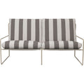 Thumbnail photo of Desert 2-seater - Havesofa - Stripe - Cashmere/chocolate - W156 X H78 X D85 Cm
