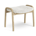 Lamini Children's Foot Stool Laquered Oak/sheep Skin