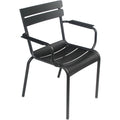 Thumbnail photo of Luxembourg Armchair Liquorice 42 - Outdoor dining chairs - Frédéric Sofia - Black - Metal