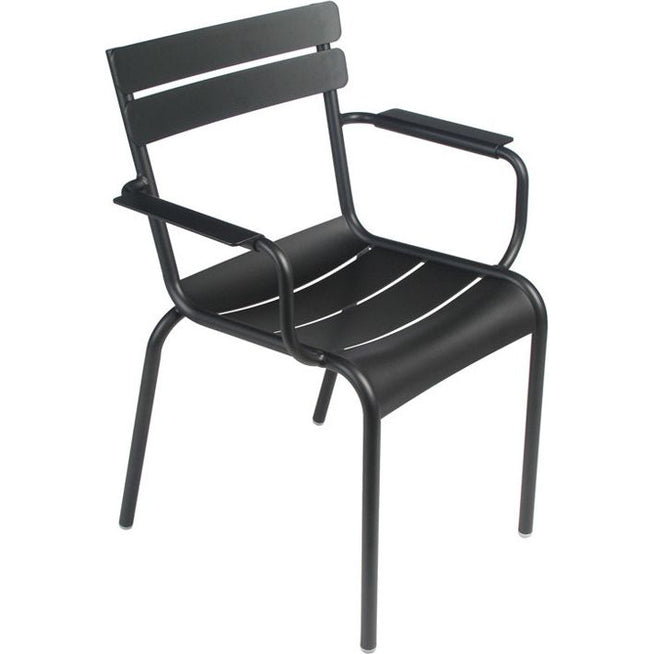 Photo of Luxembourg Armchair Liquorice 42 - Outdoor dining chairs - Frédéric Sofia - Black - Metal