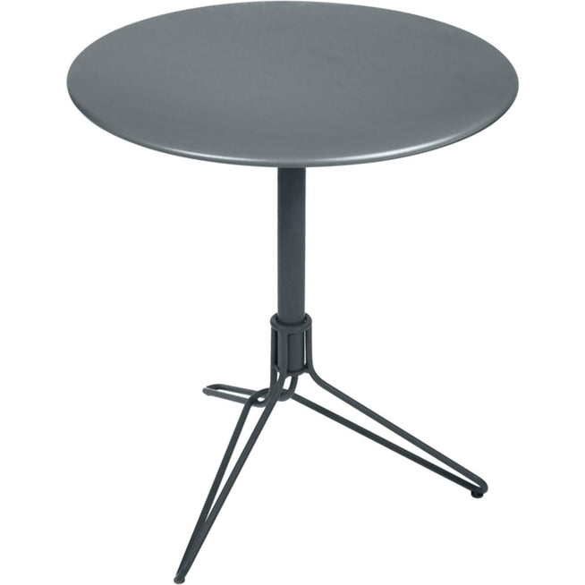 Photo of Flower Pedestal Table Storm Grey 26 - Outdoor dining table - Harald Guggenbichler - Grey - Metal