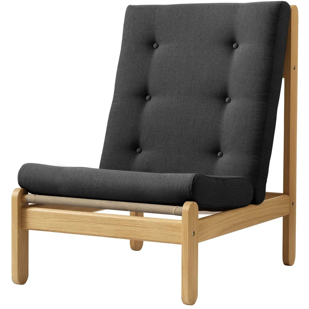 J112 Poul M. Volther armchair Sh: 32 cm - Oak natural/dark grey